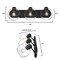 Westinghouse Fixture Wall 60W 3-Light Hyson Universal Mount, Matte Black Clear Glassobe Glass 6127900 - alternate 3